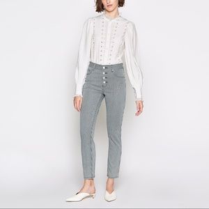 Joie Aerindis Striped High Waist Jeans NWT